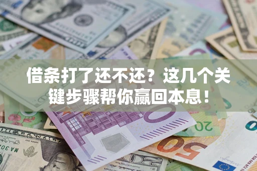 济南借条打了还不还？这几个关键步骤帮你赢回本息！