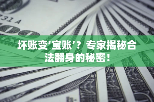 济南坏账变‘宝账’？专家揭秘合法翻身的秘密！
