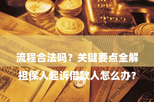 济南

担保人起诉借款人怎么办？流程合法吗？关键要点全解析